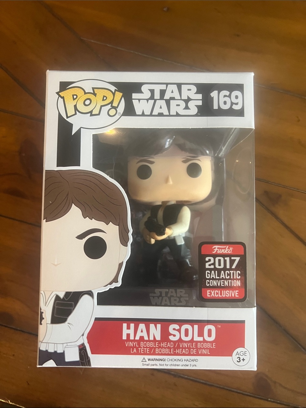 Funko Pop Star Wars Han Solo #169, 2017 Galactic Convention Exclusive